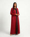 Radiant Duo: Red Satin Stone-Embellished Cardigan & Inner Set 78321/8247