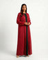 Radiant Duo: Red Satin Stone-Embellished Cardigan & Inner Set 78321/8247
