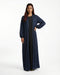 Elegant Duo: Blue Satin Stone-Embellished Cardigan & Inner Set 78323