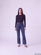 Retro Fade: Acid Blue Bootcut Denim Jeans DL-244 A