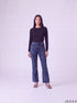 Retro Fade: Acid Blue Bootcut Denim Jeans DL-244 A
