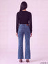 Retro Fade: Acid Blue Bootcut Denim Jeans DL-244 A