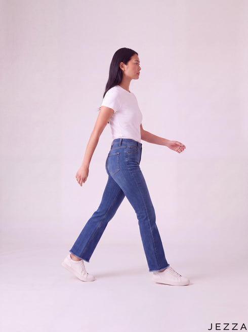 Vintage Curve: Medium Blue Bootcut Denim Pants 16900139-C