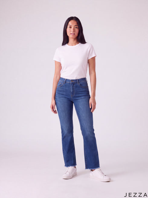 Vintage Curve: Medium Blue Bootcut Denim Pants 16900139-C