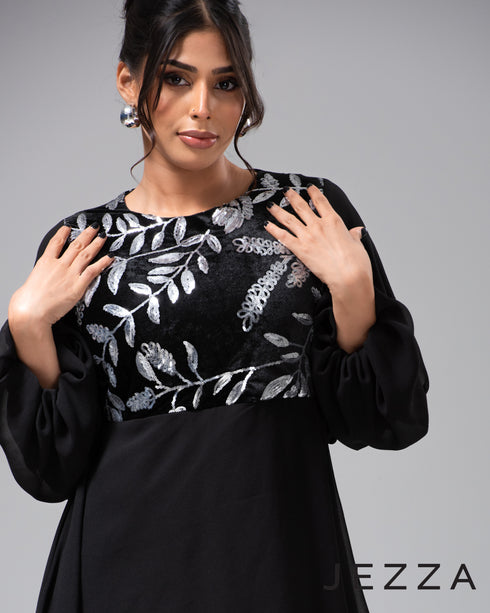 Sparkle Top with Flowing Chiffon Skirt 65401