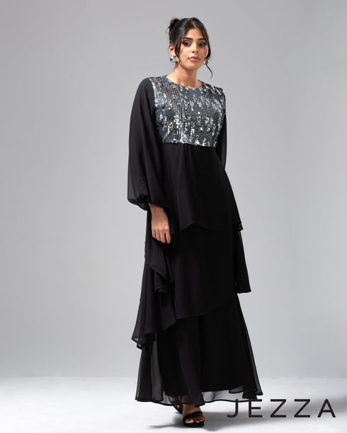 Sparkle Top with Flowing Chiffon Skirt 63531