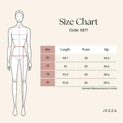 Mid-Rise Elasticated Waist Pants 58771