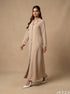 Effortless Poise: Beige A-Line Dress 82211