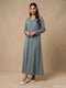 Serene Flow: Sea Green A-Line Dress 82212