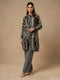 Ornate Elegance: Tapestry Print Knee Top 83861