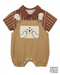 Playful Bear: Striped Shirt & Dungaree Romper Set 73931