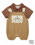 Playful Bear: Striped Shirt & Dungaree Romper Set 73931