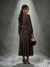 Woven Rhythm: Ikat Poly Cotton NM Dress 84891