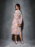 Petal Story: Floral Chiffon Knee Dress 87571