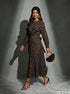 Woven Rhythm: Ikat Poly Cotton NM Dress 84891