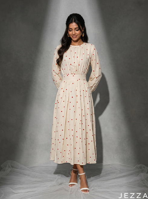 Threaded Current: Ikat Poly Cotton NM Dress 86921