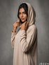 Soft Terrain: Beige Jersey Hoodie Set 87443/81963