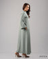 Heavy Polyester A line Dress With Lantern Sleeve 58732