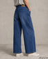 Indigo Flow: Medium Blue Wide-Leg Denim Jeans DL-365 M