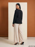 Noir Fit: Black Poly Cotton Hip Top 88222