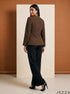 Earthbound Fit: Brown Poly Cotton Hip Top 88221