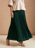 Pine Flow: Polyester Ankle Skirt 88052