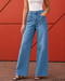 Blue Horizon: Light Blue Wide-Leg Denim Jeans DL-290 L