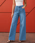 Blue Horizon: Light Blue Wide-Leg Denim Jeans DL-290 L