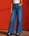 Indigo Horizon: Medium Blue Wide-Leg Denim Jeans DL-290 M