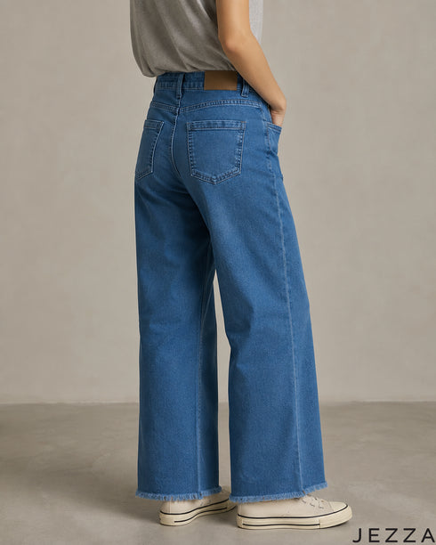 Classic Drift: Medium Blue Wide-Leg Denim Jeans DL-255 M