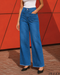 Classic Drift: Medium Blue Wide-Leg Denim Jeans DL-255 M