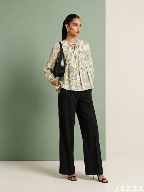 Boho Scroll: Paisley Rayon Hip Top 86731