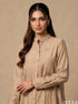 Desert Sand: Mandarin Collar Knee Top 77671