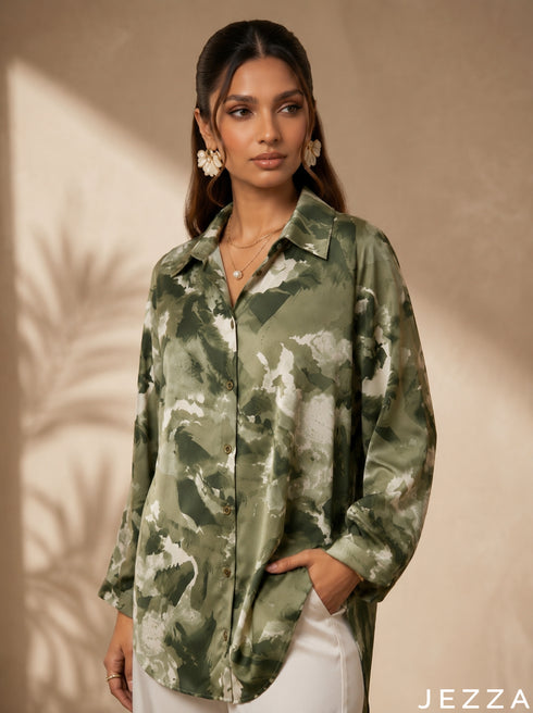 Modern Terrain: Abstract Camouflage Knee Top 87021