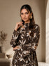 Floral Sketch: Mandarin Collar Knee Top 87032