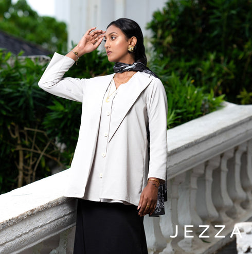 Casual Beige Poly Cotton Jacket ( Jacket Only ) 59261