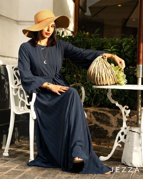 Cotton Dress with Puffed Sleeves 63051