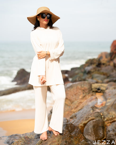 Cozy Rib Spandex Hoodie Set 57021