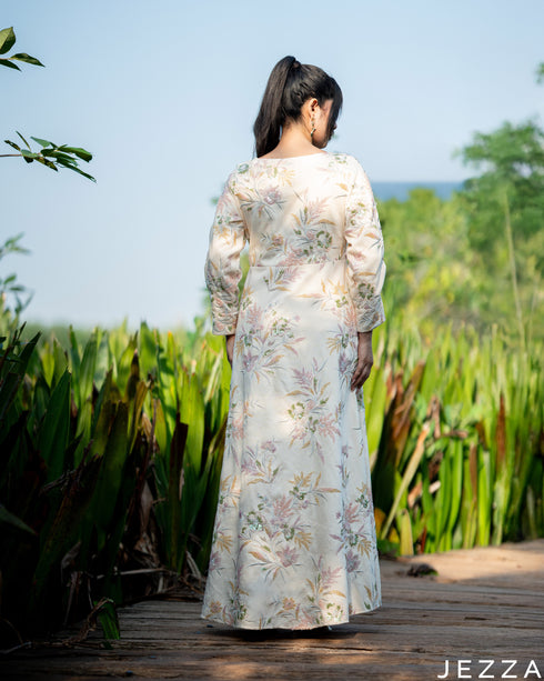 Pure Light: Beaded Long Sleeve Dress 84221