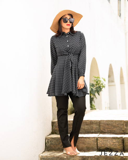 Printed Polyester Above-Knee Top 59911