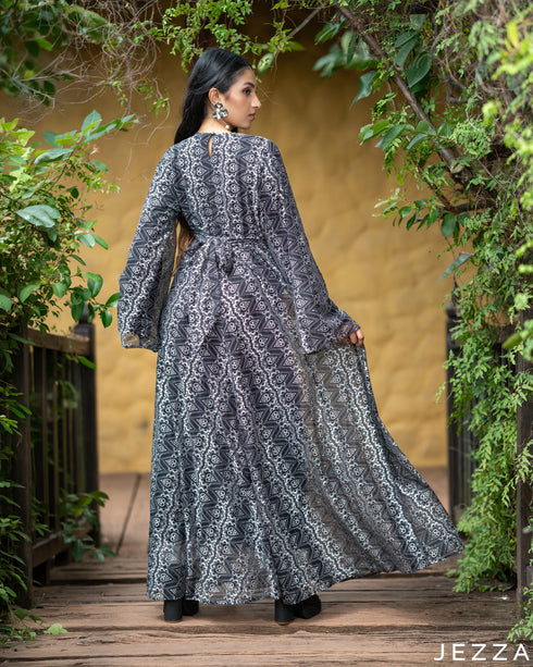 Nocturne Muse: Paisley Lace Dress 82731