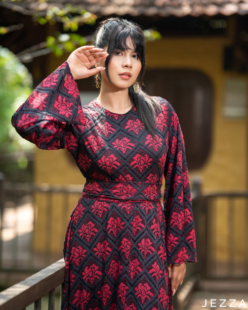 Scarlet Shadow: Full Floral Lace Dress 83212