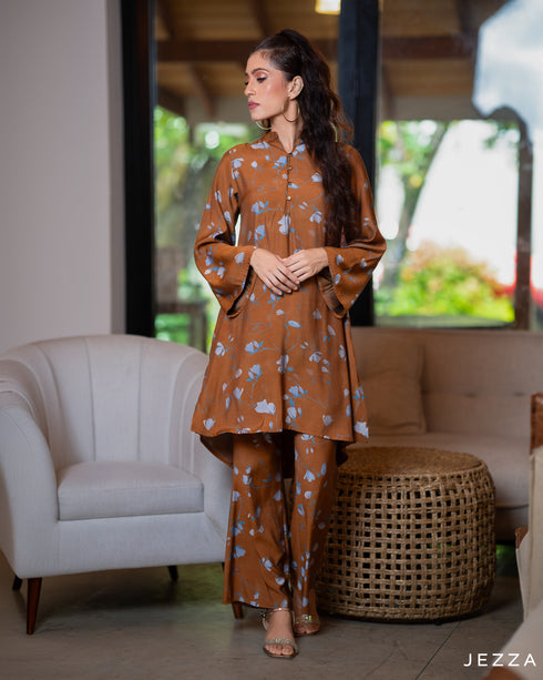 Printed Polyester Top & Pant Set 57242/57272