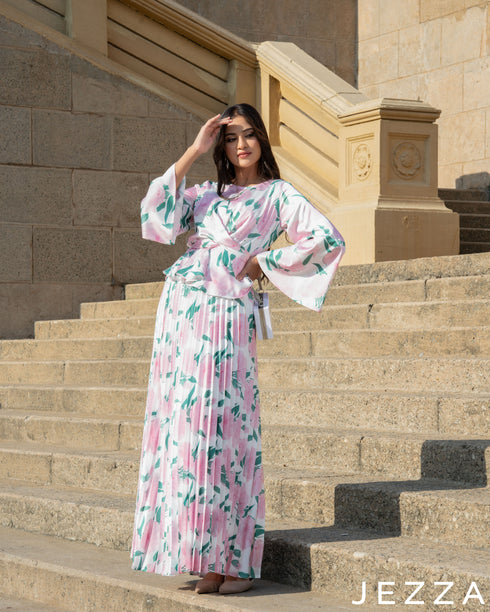 Serene Charm: Satin Co-Ord Set 70991