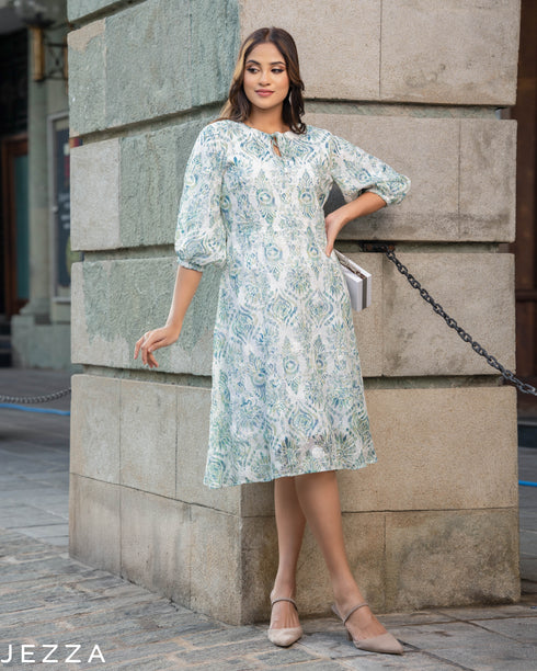 Majestic Grace: Brocade Dress in Classic 75711