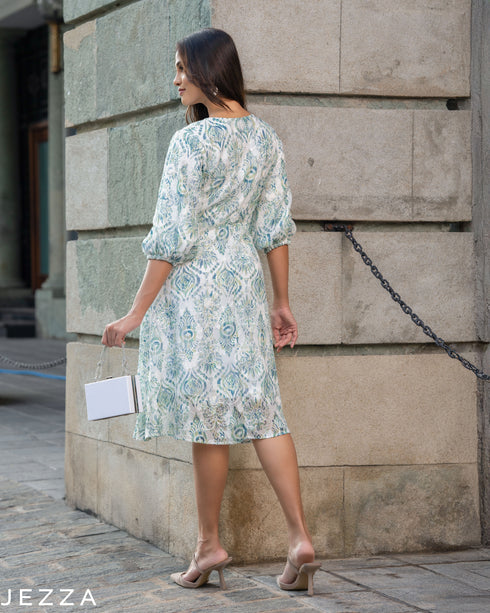 Majestic Grace: Brocade Dress in Classic 75711