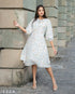 Ethereal Bloom: Below-Knee Floral Dress 76141