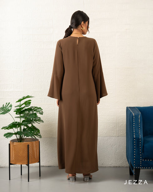 Classic A-Line Long Sleeve Polyester Dress 71511