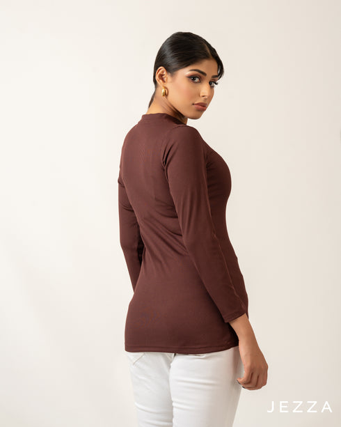 Stretch Fit Long Sleeve Top – Hip Length 70781