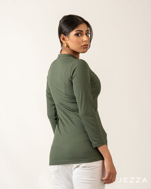 Stretch Fit Long Sleeve Top – Hip Length 70783